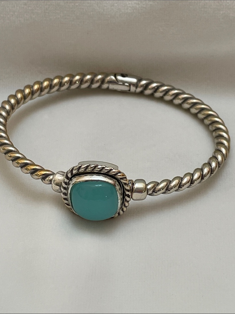 BRIGHTON Turquoise and silver Hinged Bracelet